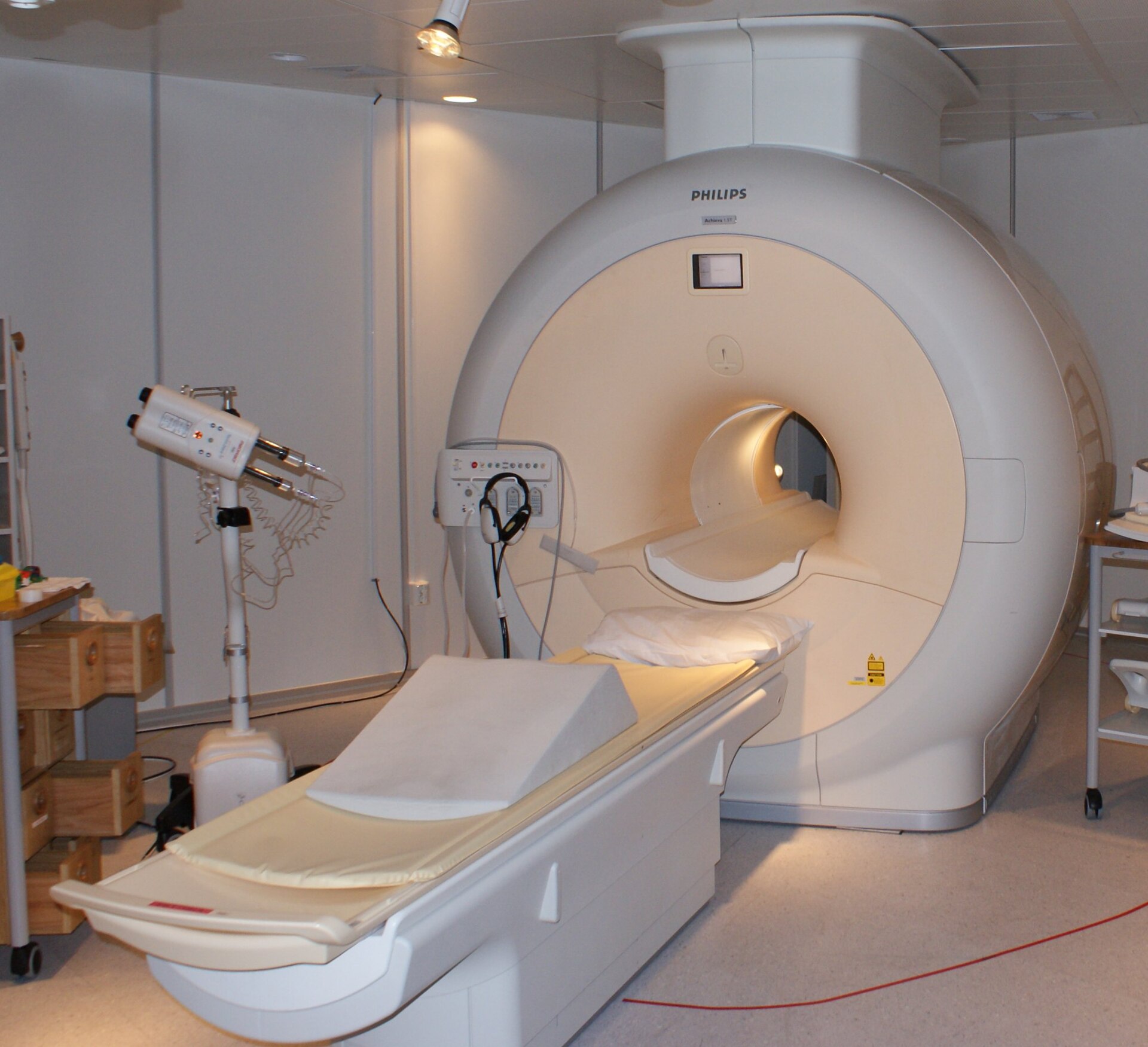 MRI scanner in a clinical equipment room